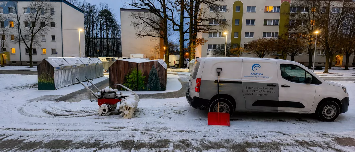 Kaspega Winterdienst in einer Wohngegend